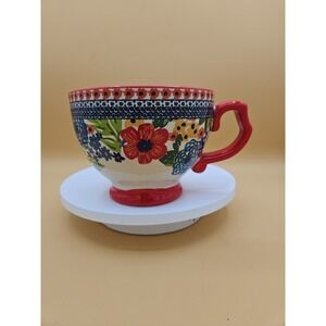 Pioneer Woman Dazzling Dahlias Soup Bowl / Large Coffee Cup Mug 27 oz.